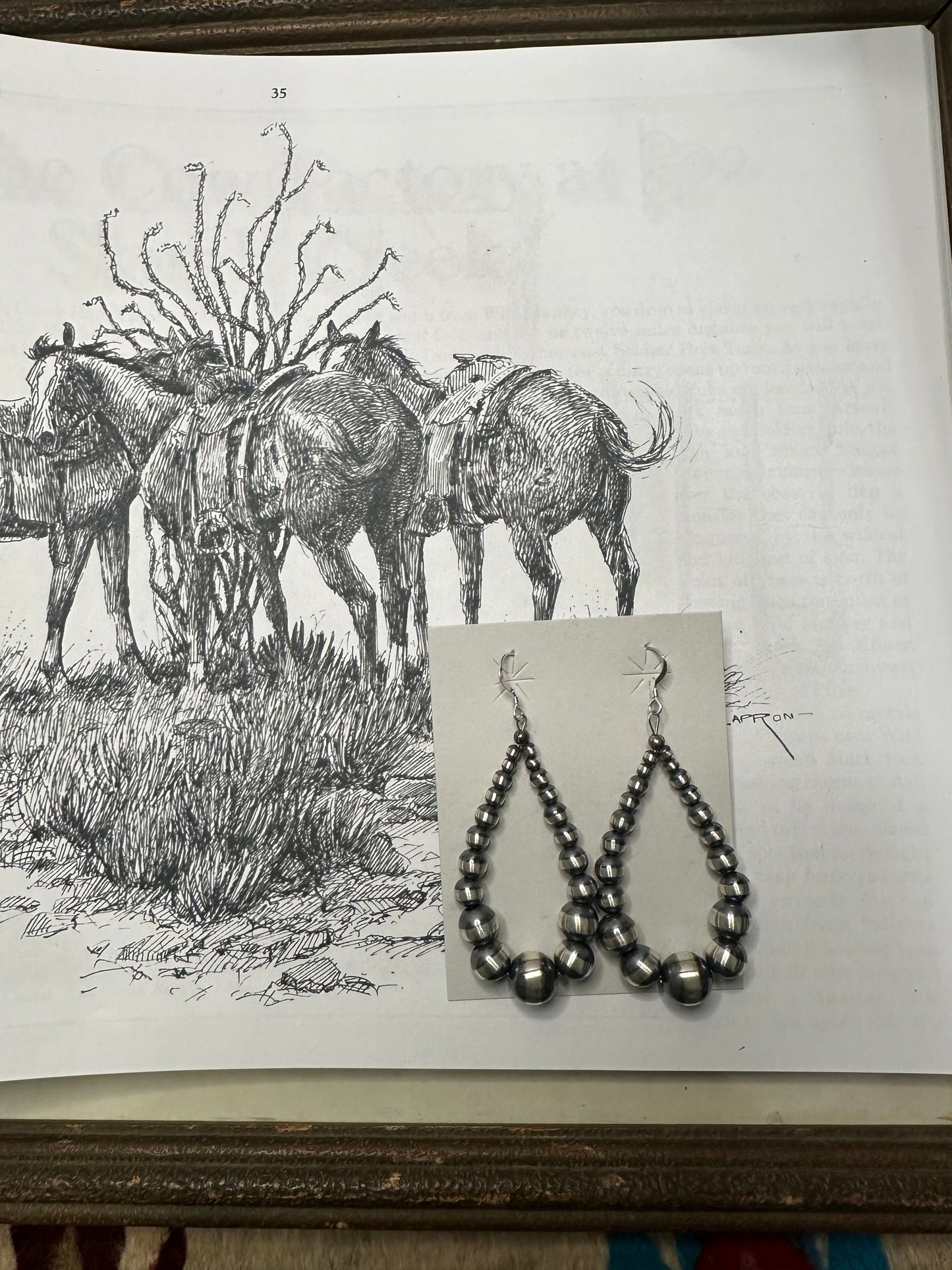 3" Navajo Pearl Earrings