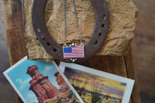 American Flag Necklace
